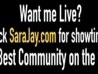 Insatiable Sara Jays Milks Busty TS diva TS Foxxy's Hard Cock&excl;