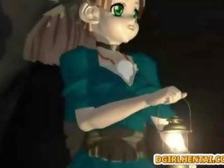 魅力的 3d エロアニメ ととも​​に すてきな ティッツ groovy 戦い ととも​​に モンスター