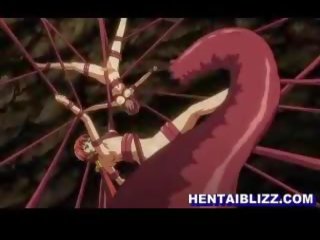 巨乳 無盡 brutally 鑽 由 觸手 怪物
